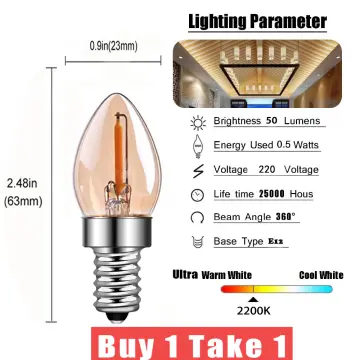 E14/E12 C7 Led Bulb 0.5W LED Lamp LED Filament Light Chandelier