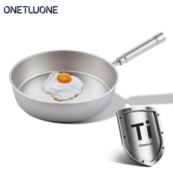 28cm pure titanium flat pan highend Luxurious stirfry pan