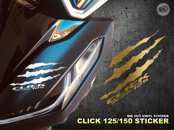 Honda Click 125i and Click 150i Monster Sticker Click Decals, Die Cut