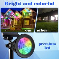 Solar Spot Light 7 LED Solar Landscape Spotlight Waterproof Security Wall Lights For Patio Yard Lawn Driveway Christmas Decor