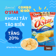 COMBO 10 Gói Bánh Snack Bim Bim Khoai Tây Vị Tảo Biển O Star gói 36g