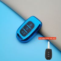 ﹉﹍✁ TPU Car Key Cover Case For Renault Twingo Duster Logan Captur Laguna Scenic With 3 Buttons Remote Protection Accessories Box