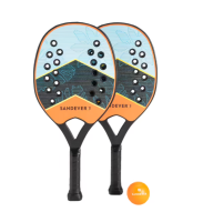 Beach Tennis Rackets Set - Black/orange