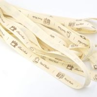 5m Beige "Handmade" Label Cotton Tape Gifts Wrapping Ribbons for Handmade Items DIY Crafts &amp; Sewing Accessories 15mm