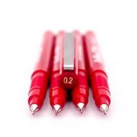 HomeOffice ปากกาหัวเข็ม อาร์ทไลน์ 0.2 มม. ชุด 4 ด้าม (สีแดง) หัวแข็งแรง คมชัด