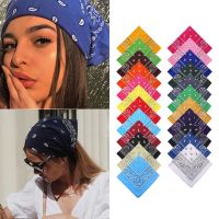 【YF】 2023 Hip Hop Women Bandana Scarf Girls Kids Punk Square Bandanas Headwear Fashion Bohemian Head Headbands Hair Accessories