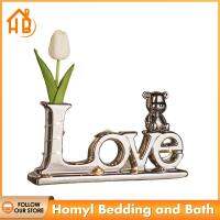 Homyl สัญญาณคำสำหรับเซรามิคตกแต่งบ้านเครื่องหมายตัวอักษรเป็นบล็อกสำหรับโต๊ะสำหรับห้องนอนชั้น