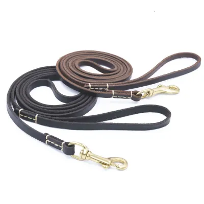 100 Genuine Leather Dog Leash Quality Handmade Durable Soft Real Leather Small Dog Leash for Puppy Pet Cat Walking Leads Rope