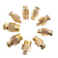 5pcs M4 M5 M6 M8 M10 Metric /1/8 1/4 BSPP Male Thread x Fit Tube 4/6/8/10mm Brass Oil Pipe Fitting For Tubing Manifold Block