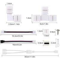 【DT】 hot  4 Pin 10mm Connector RGB LED Strip Light Terminal Splice L T I Shaped Adapter Accessories Kit for Bar 5050 Jumper Wire Connector