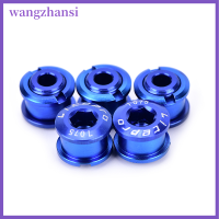 Wangzhansi สกรูเฟืองโซ่จักรยาน5ชิ้นสกรูดิสก์จักรยานชุดโบลต์สกรูจักรยาน CNC 7075