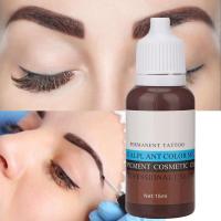 15ml/Bottle Eyebrow Lip Eyeliner Tattoo Plant Pigment Permanent Pigment Ink Makeup Tool Light coffee (brow)