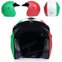 หนัง PU Casco Moto วินเทจรถจักรยานยนต์หมวกกันน็อคเปิดใบหน้าพราง Capacetes De Motociclista เวสป้าแข่ง Cafe