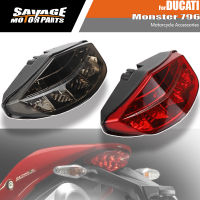 ไฟท้าย LED เลี้ยวสำหรับ DUCATI MONSTER 659 696 795 796 1100 Sevo อุปกรณ์มอเตอร์ไซค์แบบบูรณาการไฟกระพริบประกอบ