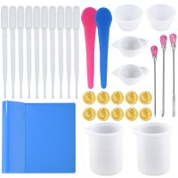 Silicone Stir Bar Mix Cup Epoxy Resin Tools Set Reusable Mixing Measuring Cups DIY Jewelry Making Stick Handmade Accessories