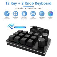 Bluetooth USB Custom 3/4/6/9/12 Keyskeyboard Volume Knob Programming Macro Gaming Photoshop Keypad Mechanical Keyboard