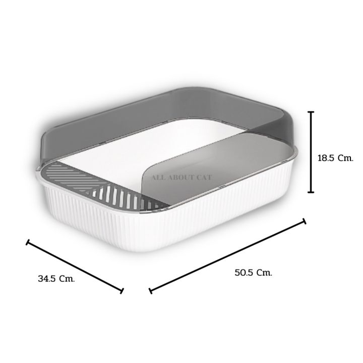 abc-cat-at-037-กระบะทรายแมว-แถมฟรีที่ตักทรายแมว-กระบะทราย-ห้องน้ำแมว-ของใช้แมว