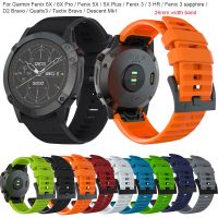 สายนาฬิกาข้อมือ ซิลิโคน สําหรับ Garmin Fenix 6X 6X Pro Fenix 5X 5X Plus Fenix 3 3 hr Quatix 3 Descent Mk1 QC7310954