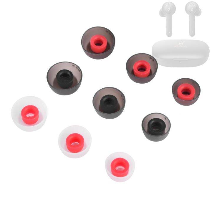 6Pcs Silicone Ear Tips for Anker Soundcore Life P2 P3 Eartips for SoundPEATS T2 T3 ANC Earbuds