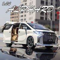 1:24 TOYOTA ALPHARD Die-Cast ยานพาหนะรถโลหะผสมรุ่นเสียงและแสงรถลากรุ่นคอลเลกชันรถยนต์ของเล่น