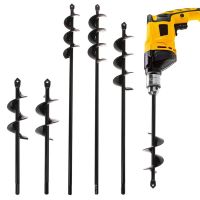 Black Home Yard Garden Flower Plant Farm Planting Auger Digger Twist Spiral Bit Digging Holes Drill Bit Tools