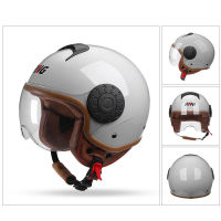 fancae5974 Retro Halfhelmet รถจักรยานยนต์ Retro หมวกกันน็อคเลนส์ความละเอียดสูง Breathable Scooter Electric-bike Helmet Cool ขี่ Equipment【fast】