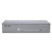 DTECH 8-Port VGA Splitter Box 1 in 8 Out Video Distribution Duplicator with Power Adapter High Resolution 1080P