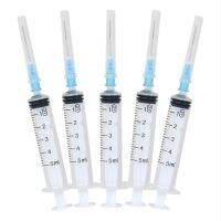 50 pcs 5 ml Plastic Sterile Syringe Dispensing Syringe With Pointed Tip Needle and Storage Cap independent packaging