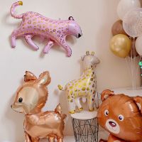 【DT】hot！ bear squirrel giraffe elephant rabbit aluminum foil balloon jungle animal helium ball childrens birthday party decorations