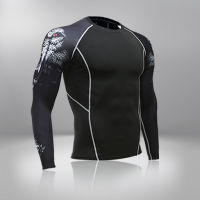 Thermal Underwear Sport Mens Fitness Quick-Drying Compression T-Shirt Long Sleeve Base Layer Sport Track Suit Running Sports