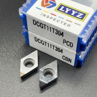 DCGT11T308 PCD CBN DCGT11T304 PCD CBN CNC เครื่องกลึงเพชรแทรก DCGT11T304 DCGT11T308 ใบมีดตัดความแข็งสูง