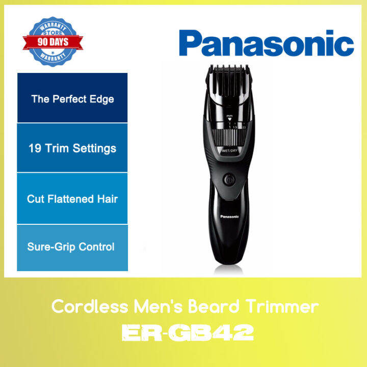 PANASONIC ER-GB42 Wet & Dry Electric Beard Trimmer for Men WITH 90 DAYS ...