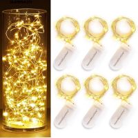 10 ไฟ LED แบตเตอรีแบตเตอรีลวดทองแดงลวดลาย Fairy Light Xmas Decor พรรค 1m