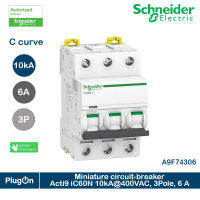 A9F74306 - Schneider Electric Miniature circuit-breaker, Acti9 iC60N 10kA, 400VAC, 3Pole, 6 A เบรกเกอร์ลูกย่อย 3โพล 6แอมป์ สั่งซื้อได้ที่ PlugOn