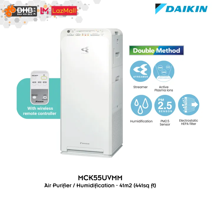 Daikin MCK55UVMM Air Purifier Dual Method ( Active Plasma + Streamer