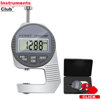 Instruments เกจวัดความหนาดิจิตอลนิ้ว/เมตริกเครื่องมือวัดความหนา0-0.5นิ้ว/0-12.7มมมินิมิเตอร์วัดความหนาไมโครมิเตอร์ดิจิตอลพร้อมเคสป้องกัน