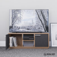 RINA HEY KAIZER/120 ชั้นวางทีวี ชั้นวาง โต๊ะวางทีวี ตู้วางทีวี TV stand W120 x D40 x H45 cm - สี น้ำตาลอ่อน/เทา