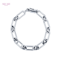 ake ake the Mystique Chain bracelet สร้อยข้อมือเงินแท้ 925 แกะมือขัดเงาพิเศษ พร้อมลงดำขับลาย ลาย โซ่ของ "นักบุญปริศนา"