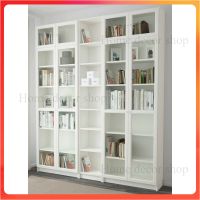 Glass display cabinet ตู้หนังสือ ตู้โชว์ สีขาว ขนาด 200x30x237 ซม.