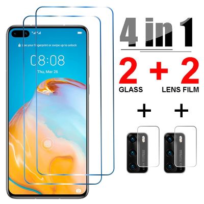 4in1 Protective Glass for Huawei Y6P Y8P Y7 Y9 2019 Y7P Y9S Y6S Camera Lens Screen Protector for Huawei P30 Lite P40 Pro Glass