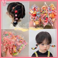 LUCKY HAIRACC 20pcs/set คาวาอิ ยางรัดผมเด็ก ที่มัดผม อีลาสติก ที่มัดผมหางม้า ชุดคลุมศีรษะ Scrunchie เชือกมัดผมเด็ก สำหรับผู้หญิง