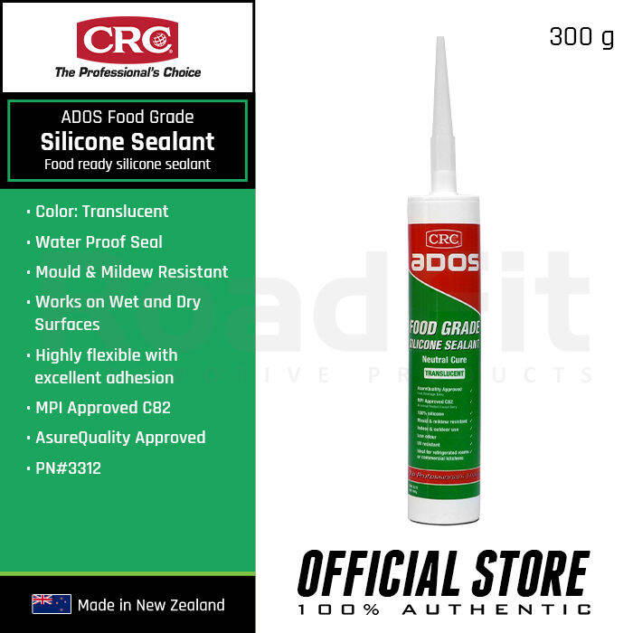 CRC Food Grade Silicone Sealant, Translucent, 300g, 1piece PN3312