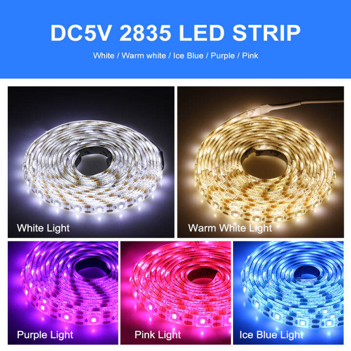 5v-2835-usb-led-strip-light-touch-switch-hand-sweep-cabinet-lights-1m-2m-3m-pink-ice-blue-warm-white-white-fairy-light