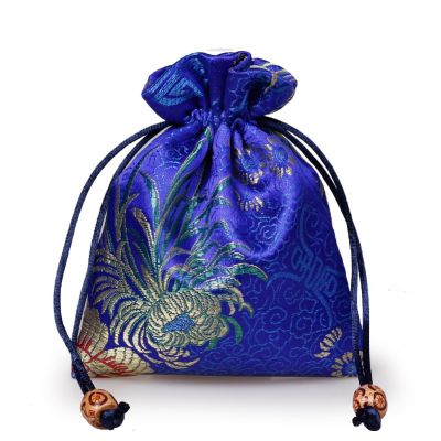 【YF】✜☫  Embroidery Silk 11x14cm Jewelry Storage Jute Packing for (1pc/lot)