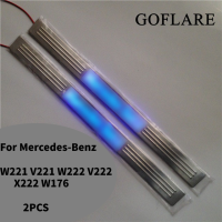 Car Accessories For Benz W221 V221 W222 V222 X222 W176 LED Door Sill Scuff Plate Sills Protector Welcome Pedal