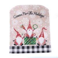 Chair Cover Christmas Cartoon Patterns Print Seat Cover Slipcover Dust Cap for Chair Black White/Red Black