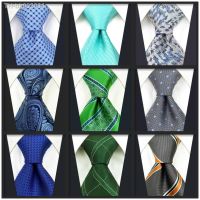 ✤♛ Blue Fashion Silk Ties for Classic Extra Long Green Gray Mens Necktie Paisley 63 160cm Wedding Business