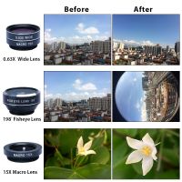 5in1 Clip Fish Eye Lens Wide Angle Macro telescope CPL Mobile Phone Lens For iPhone 5 6S Plus Xiaomi phones fisheye Lentes DG5TH