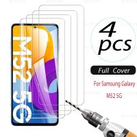 For Samsung Galaxy M52 5G 4PCS Screen Protector Tempered Glass On For Samsung Galaxy M 52 52M Galax M52 5G 6.7inch Safety Film