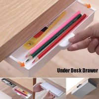 Under Desk Drawer Organizer Hidden Desktop Storage Box For Office Pen Holder Adhesive Stationery Container Storage Organizer